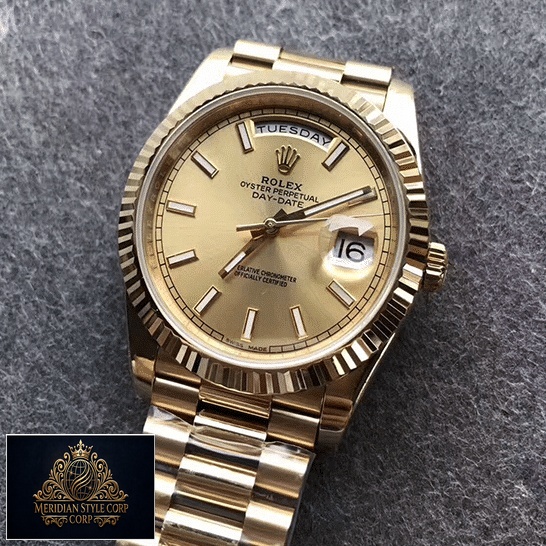 Rolex Day-Date 40 228238-0003 EW Yellow Gold Champagne Dial Replica
