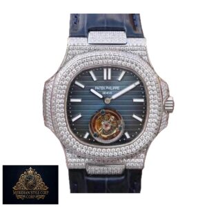 Patek Philippe Nautilus 5711 Tourbillon “Jumbo” Blue Dial Super Accurate Clone
