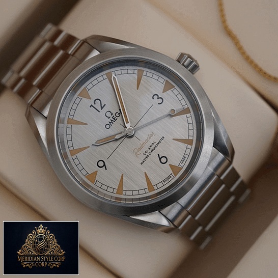 Omega Railmaster White Dial Replica in the box