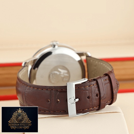 Omega De Ville Prestige 424_13_40_20_02_002 Leather Replica upside view