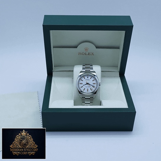 Rolex Milgauss 116400-0002 White Dial Oyster Replica in the Green Rolex Box