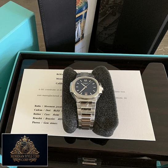 Patek Philippe Nautilus 71181A-001 Blue Dial Replica in the box