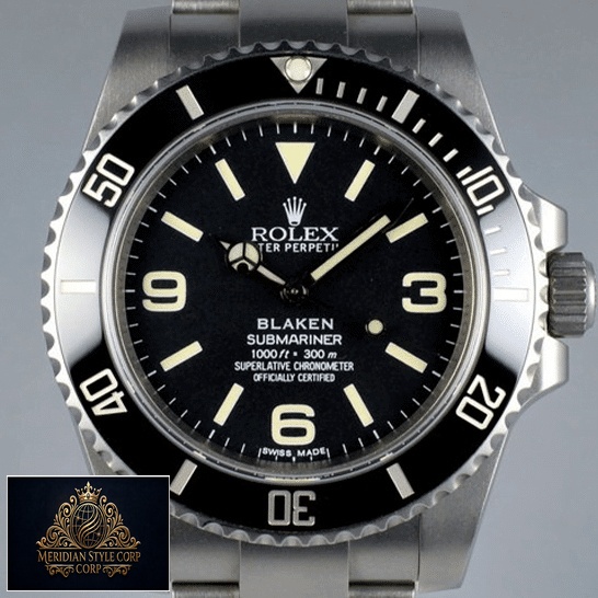 Rolex Blaken Submariner 6190 Replica close view