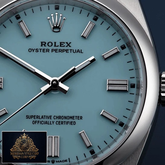 Rolex Perpetual 126000 Turquoise Dial White Stick İndices Replica