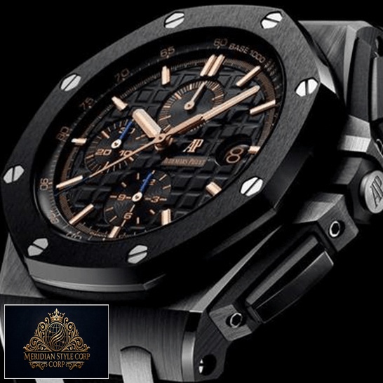 AP Royal Oak 26405CE.OO_.A002CA.02 Black Bezel Replica crown / push button