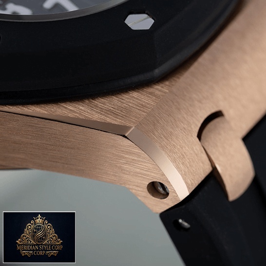 Audemars Piguet Royal Oak Gold Case Black Rubber Bracelet Replica