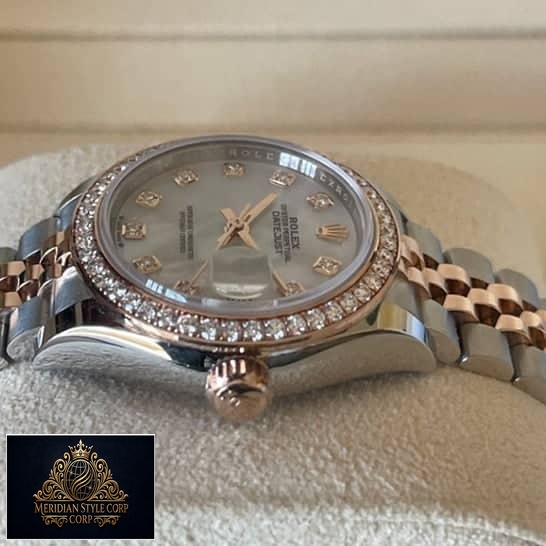 Rolex Datejust 126233 Stainless Steel Case Rose Gold Crown Pusher Replica Watches