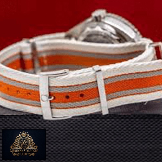 Omega Seamaster Orange & White Bracelet Replica upside view