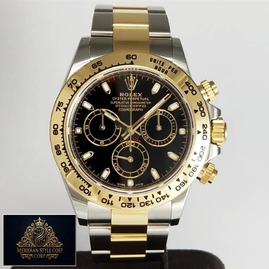 Rolex Daytona Gold & Steel Black Dial 116503 Replica