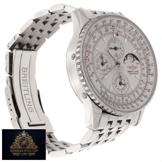 Breitling Navitimer Olmpus White Dial Replica side view white background