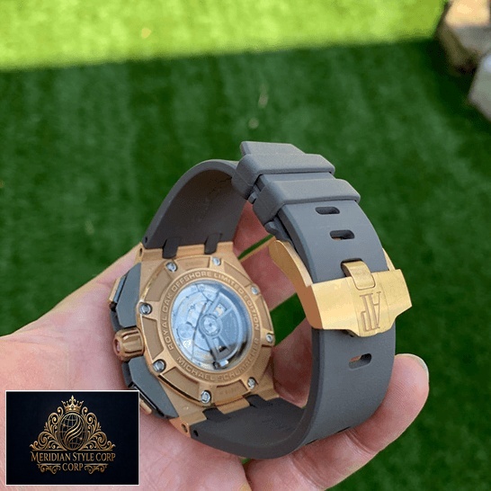 Audemars Piguet Royal Oak Offshore 26568OM.OO.A004CA.01 "Michael Schumacher" Precision Replica Edition audemars piguet royal oak offshore 26568OM.OO .A004CA.01 replica back