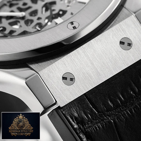 Hublot Classic Fusion 505.nx_.0170 Black Leasther Bracelet Replica steel case