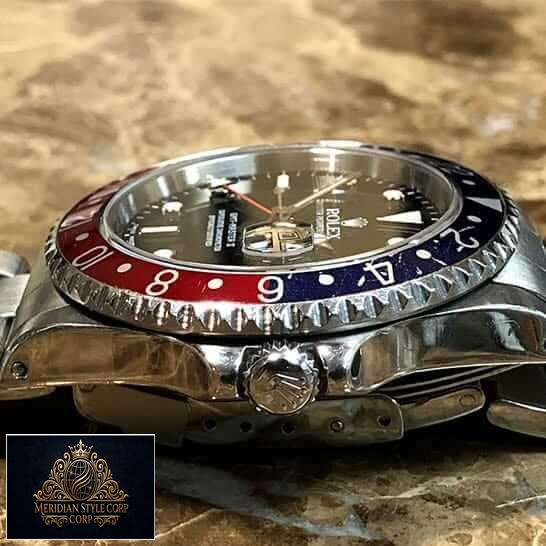 Rolex GMT-Master II 16710 "Pepsi" Premium Duplicate rolex 16710 replica1 Rolex Submariner GMT-Master II 16710 Blue & Red Bezel Replica Silver Crown Pusher