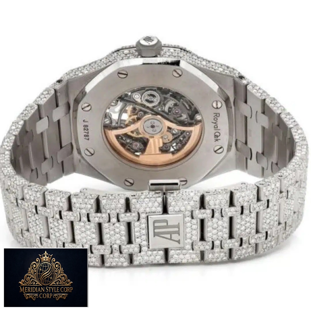 AP Iced Out Watch Replica clasp and stainless steel case