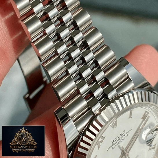 Rolex Datejust 126334 "Steel & White Gold" Perfect Super Clone Rolex 126334 Datejust 41mm Roman White Dial Replica Jubilee Bracelet