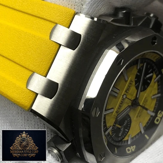 Audemars Piguet Royal Oak Yellow Rubber Bracelet Replica side view