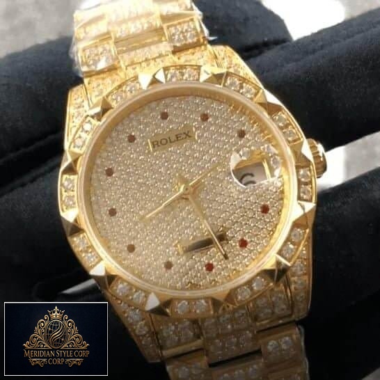 Rolex Datejust 116624 Gold Full Diamond Replica