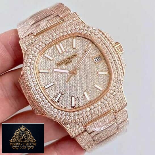 Patek Philippe Nautilus 5719/10G-010 Iced Out Replica
