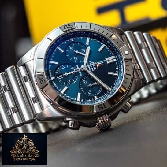 Breitling Frecce Tricolori Blue Dial Replica Stainless Steel Bracelet
