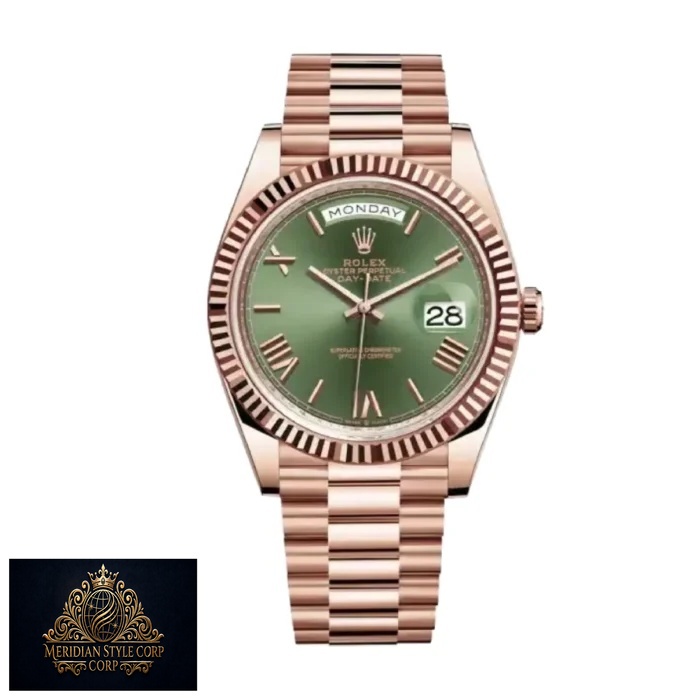 Rolex Day-Date 228235 “Everose Green Roman Dial” True to Original Copy - Image 4