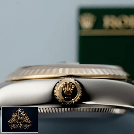 Rolex Datejust Yellow Gold Replica crwon / pusher button