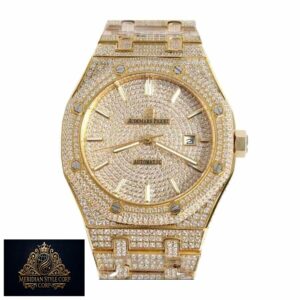 Audemars Piguet Royal Oak 15400SR.OO.1220SR.01 “Fully Iced Out” Elite Clone Edition