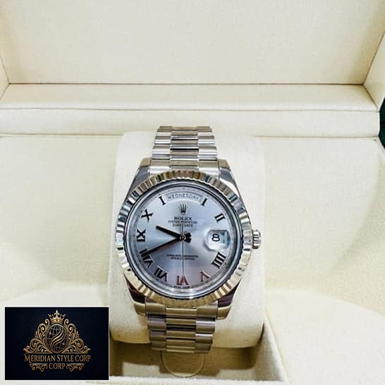Rolex Day-Date II 218239 "Grey Roman Dial" Elite Clone Edition Rolex Rhodium 41 Replicaa1s