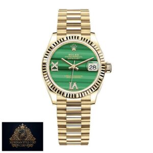 Rolex Datejust 126333 “Gold Green Dial” Signature Replica 1:1