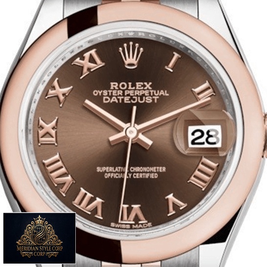 Rolex Datejust 279161 Steel Everose Gold Roman Dial Replica white background