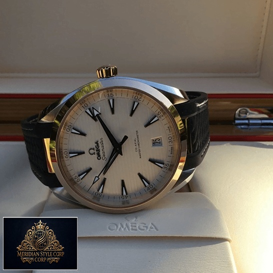 Omega Seamaster White Dial Crown Replica in the omega box