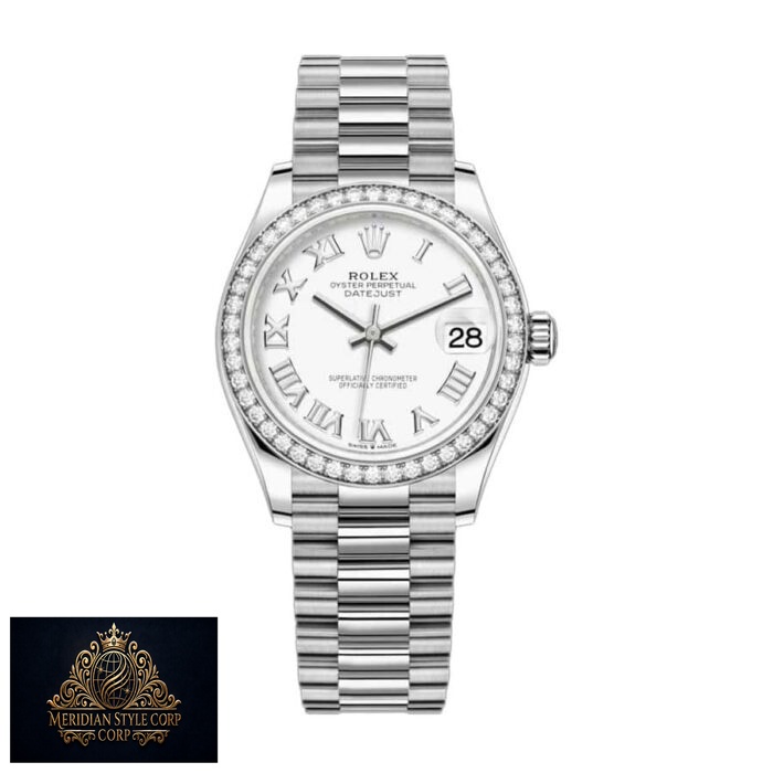 Rolex Datejust 278289RBR White Gold Diamond Bezel Luxury Clone Quality - Image 2