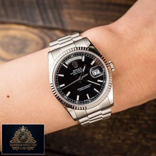 Rolex Day-Date 118239 Stainless Steel bracelet Replica on his arm