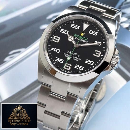 Rolex Air King 126900 Replica Black Dial Steel Bezel