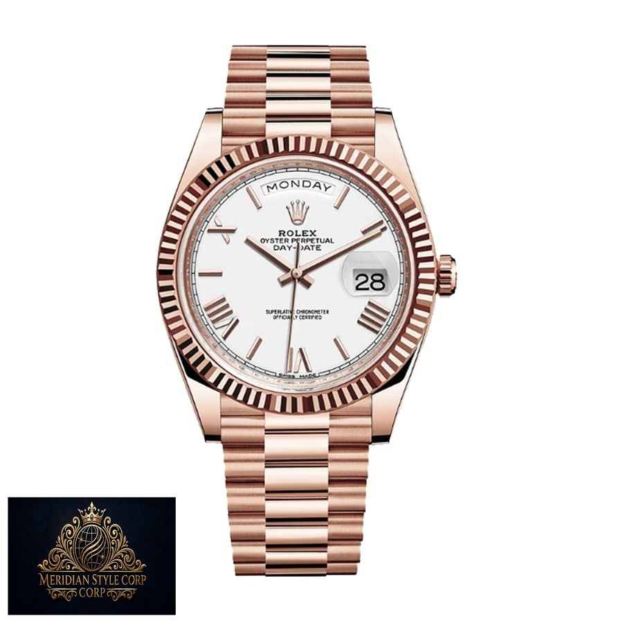 Rolex Day-Date 228235 “White Dial” Signature Replica 1:1