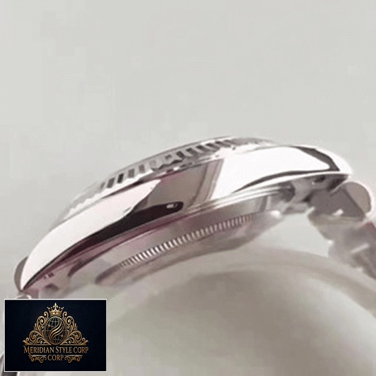 Rolex Day-Date 228239 Silver Case Replica Left Side