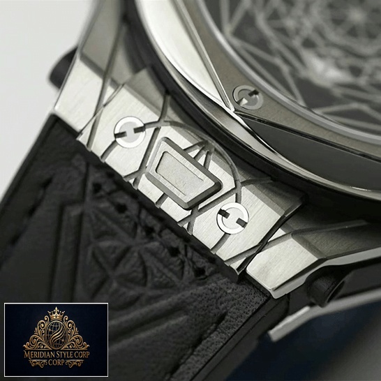Hublot Big Bang Sang Blue 415.NX_.1112.VR Replica black rubber bracelet