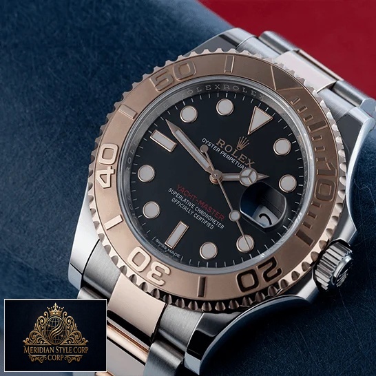 Rolex Yatch Master 116621 Rose Gold Replica on fabric