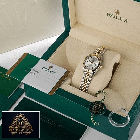 Rolex Lady-Datejust 279173-0019 Yellow Gold Jubilee Replica & Guarantee Card in the Rolex Box