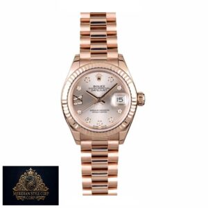 Rolex Lady-Datejust 279175 Everose Gold Authentic Copy 1:1