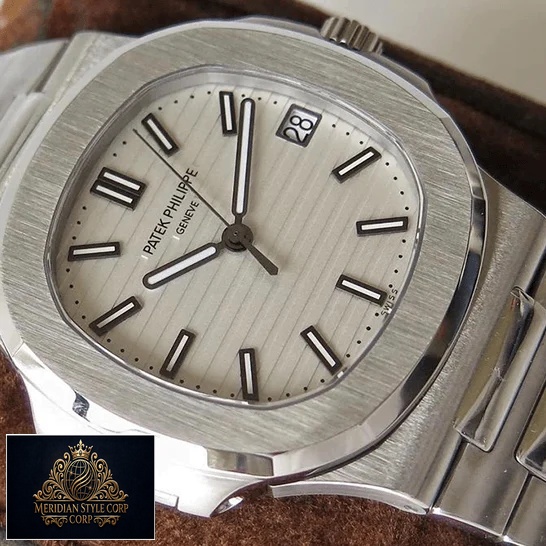 Patek Philippe Nautilus Geneve 57111A-011 White Dial Steel Case Replica front view