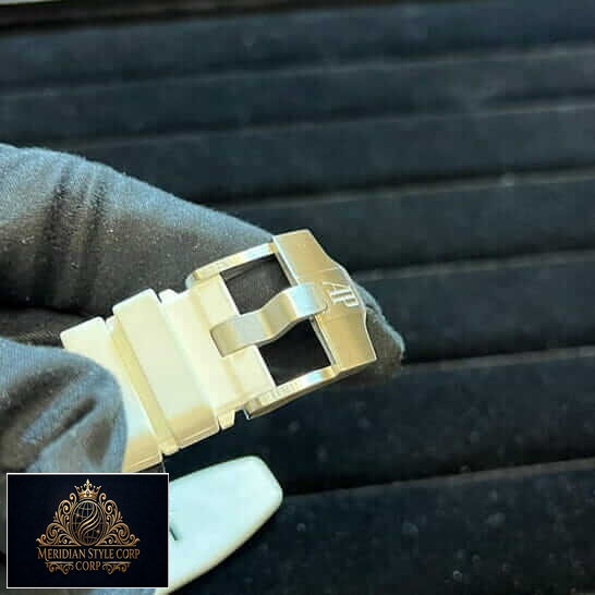AP Royal Oak Stainless Steel Clasp Replica on the hand