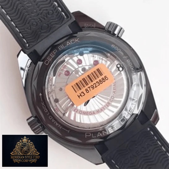 Omega Deep Black Steel Case Replica upside view