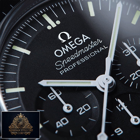 Omega Speedmaster Professınonal Black Dial Replica close view