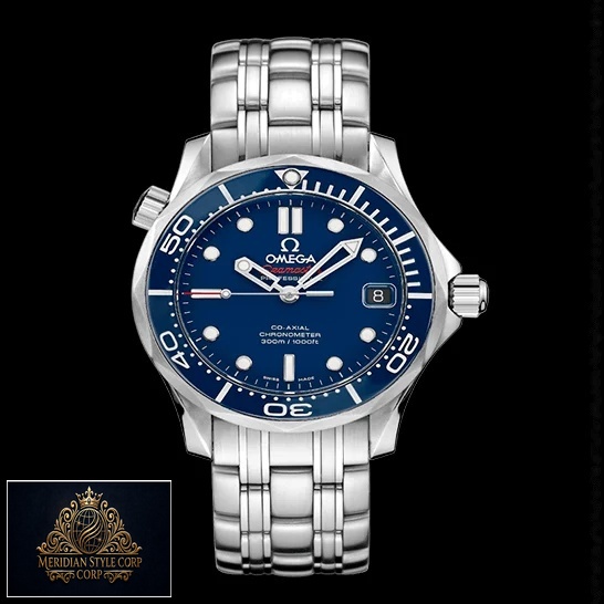 Omega Seamaster 212_30_36_20_03_001 300m Steel Blue Dial Replica black background