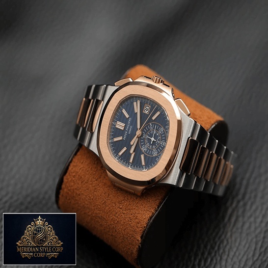 Patek Philippe Nautilus 5980-1AR Blue Dial Replica on the leather carpet