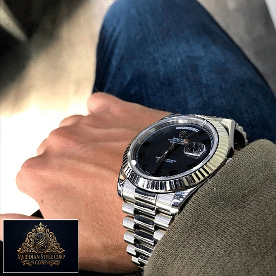 Rolex Day Date II 218206 Replica rolex day date on men's wrist