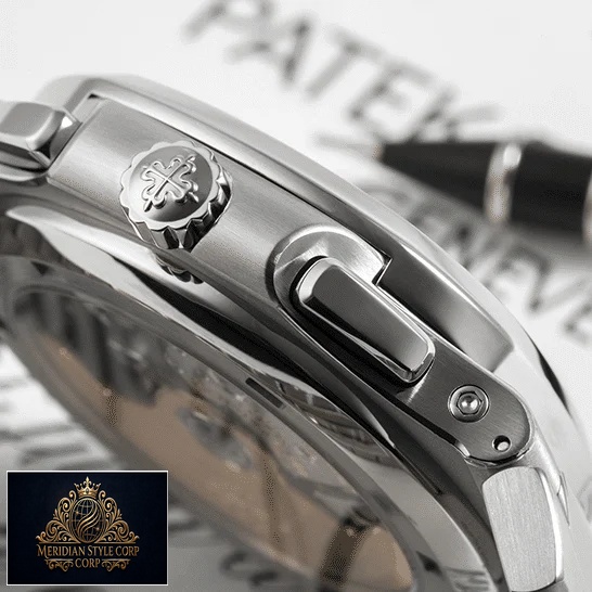 Patek Philippe Nautilus 59901A-001 Stainless Steel Case Replica crown on the patek logo