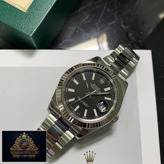 Rolex Datejust II Automatic Black Dial on the Rolex Logo 116334BKSO Replica on the box