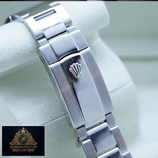 Rolex Milgauss 116400 Stainless Steel Oyster Bracelet Fold Clasp on the Rolex Logo Replica