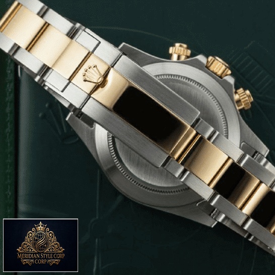 Rolex Daytona 116508-0004 Two Tone Oyster Bracelet Replica Fold Clasp on the Rolex Logo